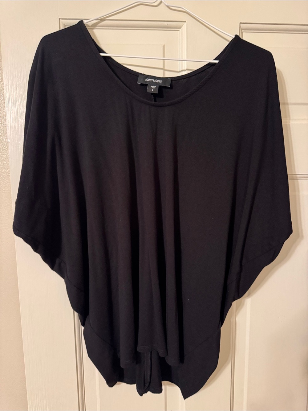 Karen Kane Black Flowing Dolman Tunic Top